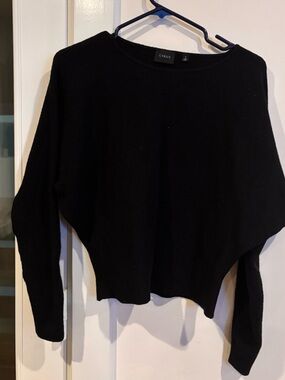 Cyrus Black Cropped Crew Neck Sweater